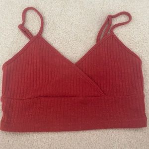 red cropped tank from shein